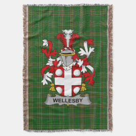 Irish Wellesby Coat of Arms Familienwappen Irland Decke