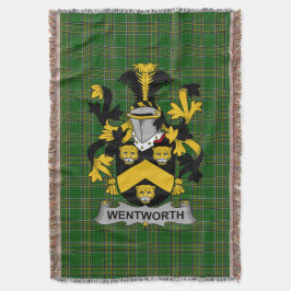 Irish Wentworth Coat of Arms Familienwappen Irland Decke