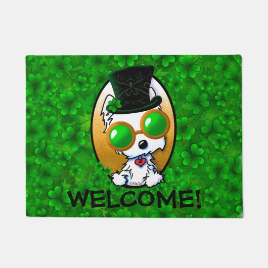 Irish Westie Welcome Mat Fußmatte (Vorderseite)