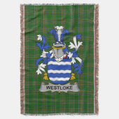 Irish Westloke oder Westlock Coat of Arms Family C Decke (Vorderseite Vertikal)
