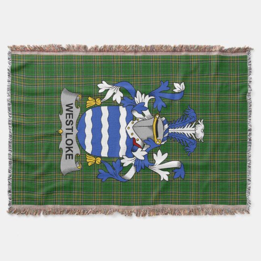 Irish Westloke oder Westlock Coat of Arms Family C Decke (Vorderseite)