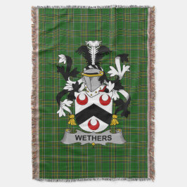 Irish Wethers Coat of Arms Familienwappen Irland Decke