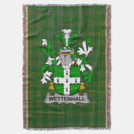 Irish Wettenhall Coat of Arms Familienwappen Irlan Decke