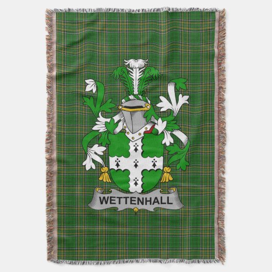 Irish Wettenhall Coat of Arms Familienwappen Irlan Decke (Vorderseite Vertikal)