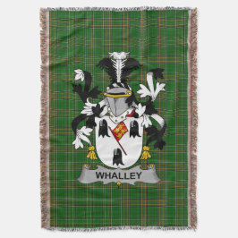 Irish Whalley Coat of Arms Familienwappen Irland Decke