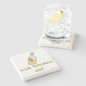 Irish Whiskey Girl Steinuntersetzer (Seitenansicht)