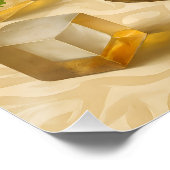 Irish Whiskey Tumbler Shamrock Ice "Sláinte!" Poster (Ecke)