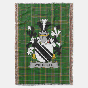 Irish Whitfield Coat of Arms Familienwappen Irland Decke