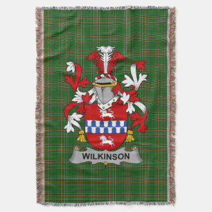 Irish Wilkinson Coat of Arms Familienwappen Irland Decke