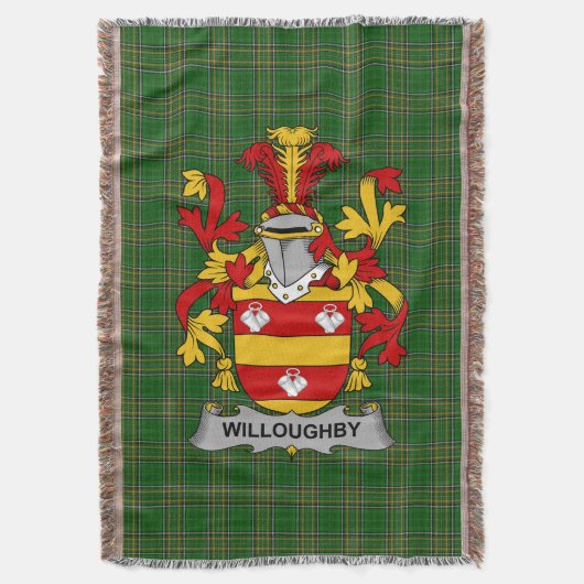 Irish Willoughby Coat of Arms Familienwappen Irlan Decke (Vorderseite Vertikal)