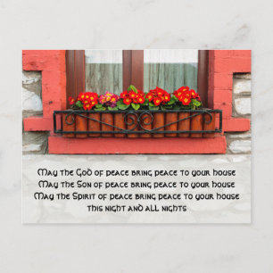Irish Window and Sessing for Peace Postcard Postkarte