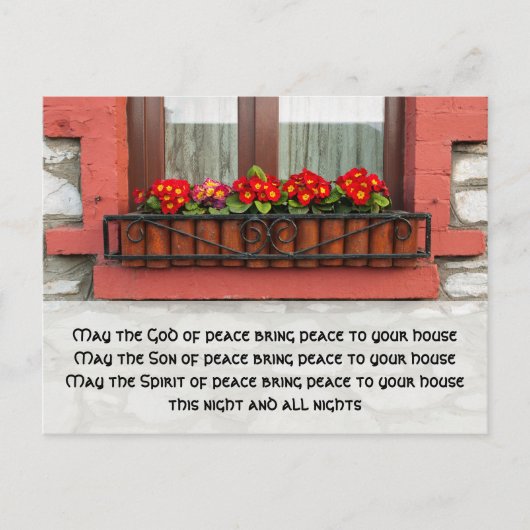 Irish Window and Sessing for Peace Postcard Postkarte (Vorderseite)