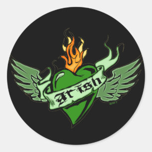 Irish Winged Heart Aufkleber