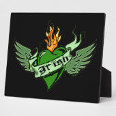 Irish Winged Heart Plaques Fotoplatte (Seite)