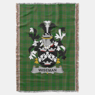 Irish Wiseman Coat of Arms Familienwappen Irland Decke