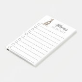 Irish Wolf Hound Hund Personalisiert, Post- Post-it Klebezettel (angewinkelt)