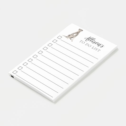 Irish Wolf Hound Hund Personalisiert, Post- Post-it Klebezettel (angewinkelt)