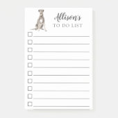 Irish Wolf Hound Hund Personalisiert, Post- Post-it Klebezettel (Vorderseite)