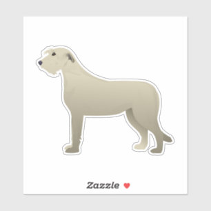 Irish Wolfhoubnd Dog Breed Side View Silhouette Aufkleber