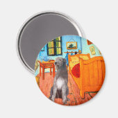 Irish Wolfhound 1 - Saal in Arles Magnet (Vorderseite/Rückseite)