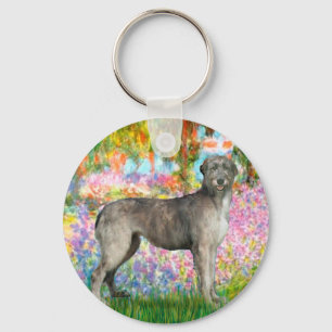 Irish Wolfhound 3 - Garten Schlüsselanhänger