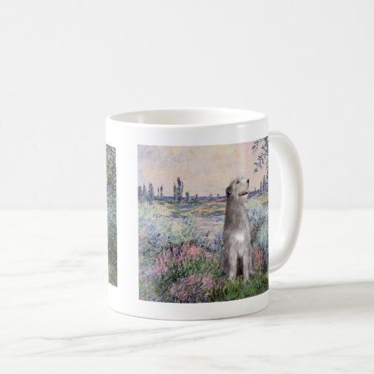 Irish Wolfhound 6 - An der Seine Kaffeetasse (VorderseiteRechts)