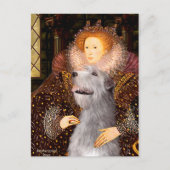 Irish Wolfhound 6 - Queen Postkarte (Vorderseite)