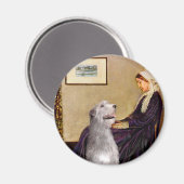 Irish Wolfhound 6 - Whistlers Mutter Magnet (Vorderseite/Rückseite)