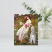 Irish Wolfhound 6 - Windflowers Postkarte (Stehend Vorderseite)