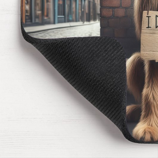 Irish Wolfhound Beging for Leckereien Mousepad (Ecke)