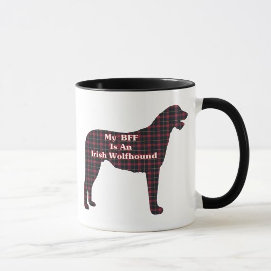 Irish Wolfhound BESTE FREUNDIN Tasse (Rechts)