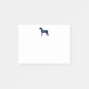 Irish Wolfhound Black Watercolor Silhouette Post-it Klebezettel