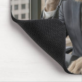 Irish Wolfhound Businessman in einem Büro Mousepad (Ecke)