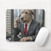 Irish Wolfhound Businessman in einem Büro Mousepad (Mit Mouse)
