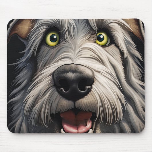 Irish Wolfhound Cartoon Mousepad (Vorne)