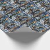 Irish Wolfhound Christmas Ancient Hall Holiday Geschenkpapier (Ecke)