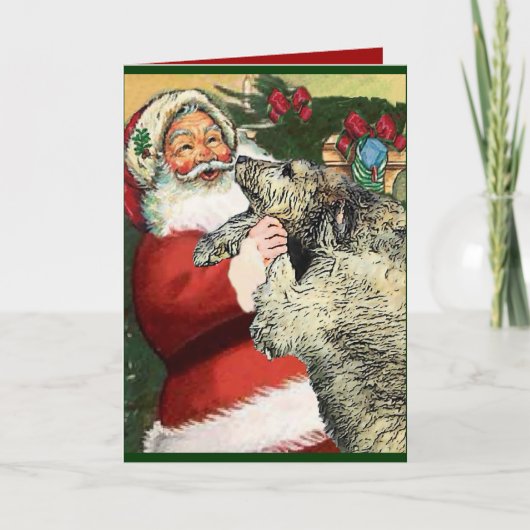 Irish Wolfhound Christmas Geschenke Feiertagskarte (Vorderseite)