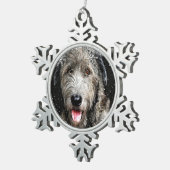 Irish Wolfhound Christmas Schneeflocken Zinn-Ornament (Rechts)