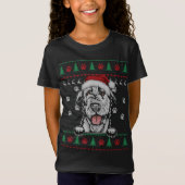 Irish Wolfhound Christmas Ugly Sweater Funny Dog L T-Shirt (Vorderseite)