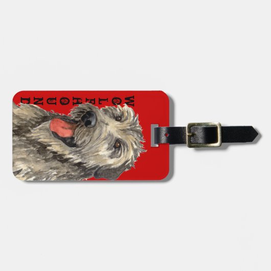 Irish Wolfhound Color Block Gepäckanhänger (Vorderseite horizontal)