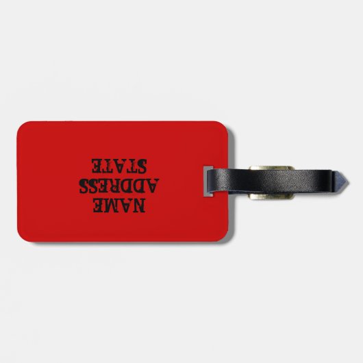 Irish Wolfhound Color Block Gepäckanhänger (Rückseite horizontal)