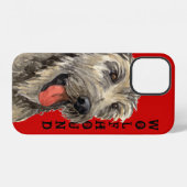 Irish Wolfhound Color Block iPhone Hülle (Rückseite (Horizontal))