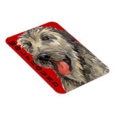 Irish Wolfhound Color Block Magnet (Rechte Seite)