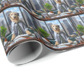 Irish Wolfhound Corporate Business Geschenkpapier (Rolleneckpunkt)