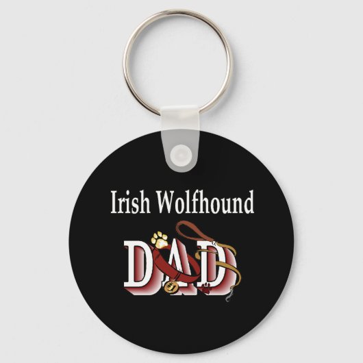 Irish Wolfhound dad Schlüsselanhänger (Vorderseite)