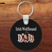 Irish Wolfhound dad Schlüsselanhänger (Vorderseite)