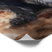 Irish Wolfhound Dog Art Print Poster (Ecke)