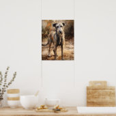 Irish Wolfhound Dog Art Print Poster (Küche)