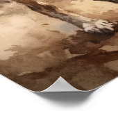 Irish Wolfhound Dog Art Print Poster (Ecke)