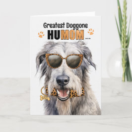 Irish Wolfhound Dog Bester HuMOM Muttertag Feiertagskarte